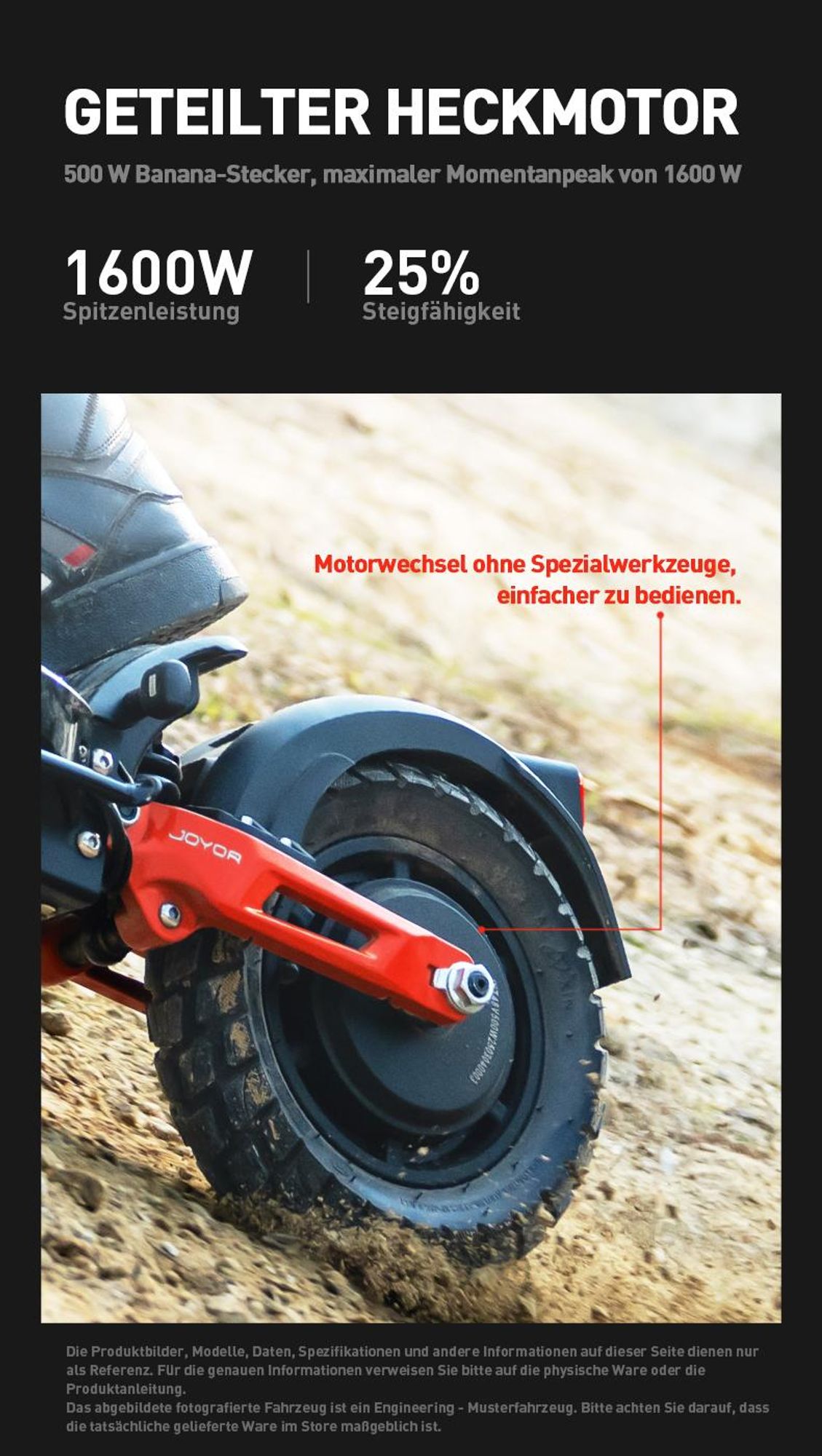 Joyor T6E Pro E-Scooter mit Straßenzulassung 500W bis 90km Reichweite Blinker offroad 10 Zoll hydraulische Federung