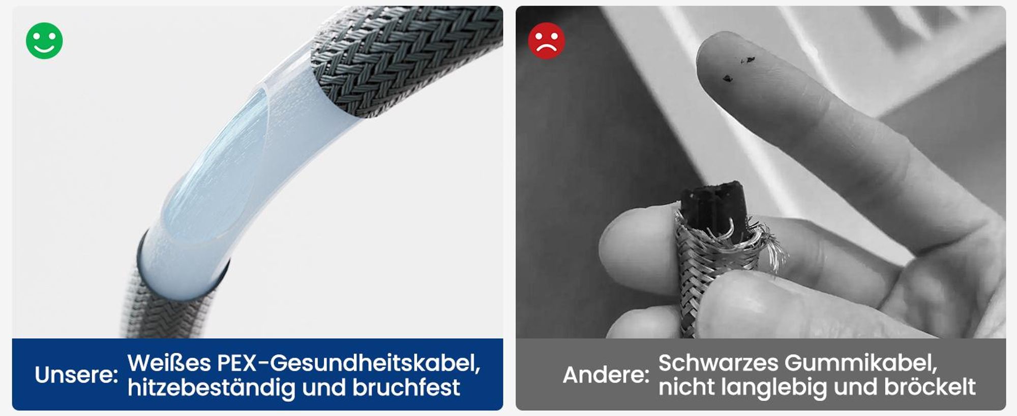 Cecipa MAX 304 Edelstahl Küchenarmatur | 360° Drehbar & Ausziehbar | Schwarz Matt | Zwei Wasserausgänge