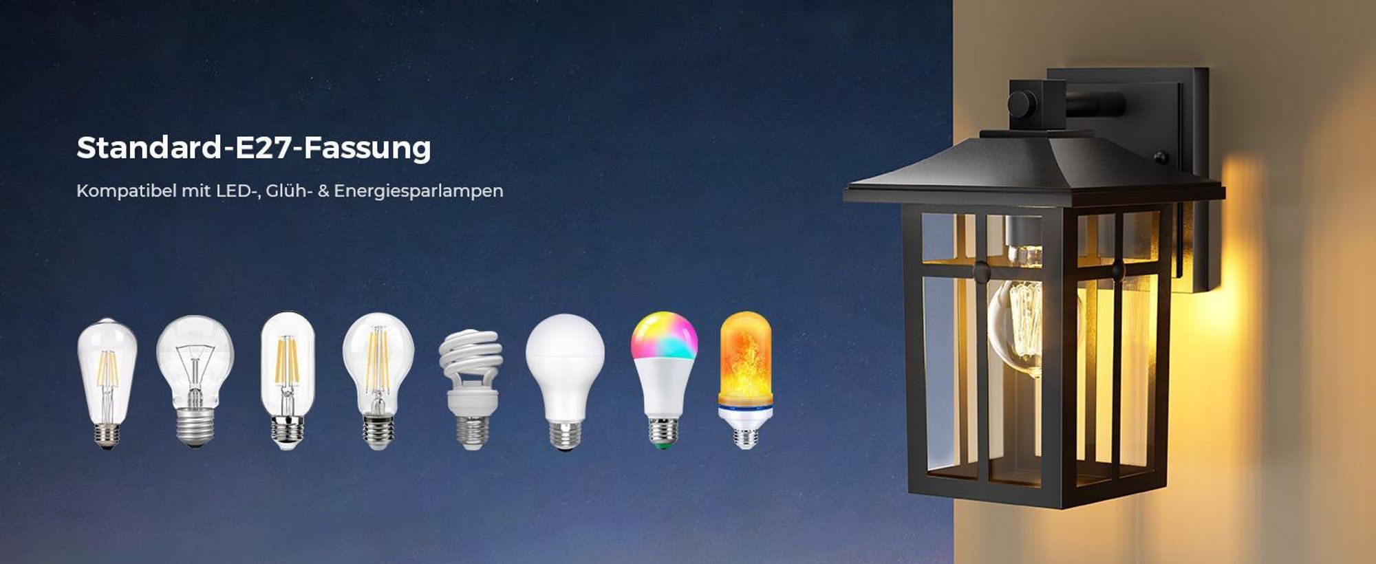 S'AFIELINA Wandleuchte Außen, Außenlampe Wand für Terrasse, Aussenleuchten Hauswand, E27 Fassung, Wandlampe Schwarz, 3 Stück