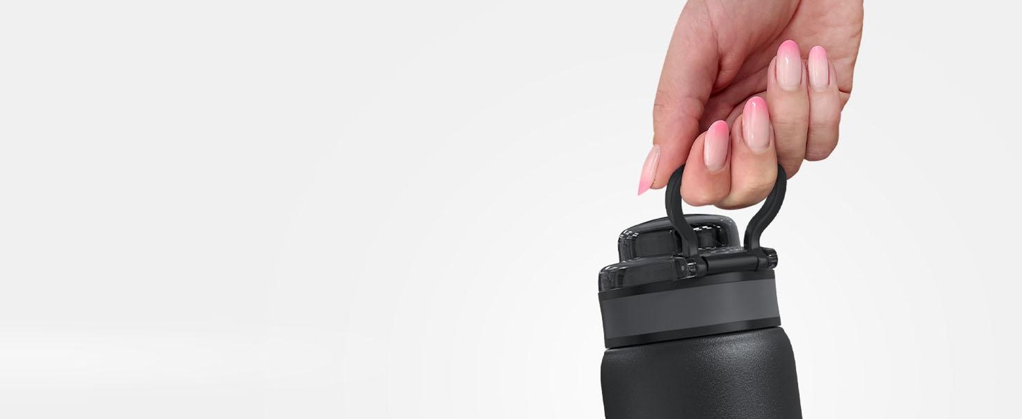 ZIPRO Edelstahl Trinkflasche 1000 ml Schwarz - Thermosflasche 1 Liter Isoliert Doppelwandig Auslaufsicher BPA-Frei Sport Wasserflasche