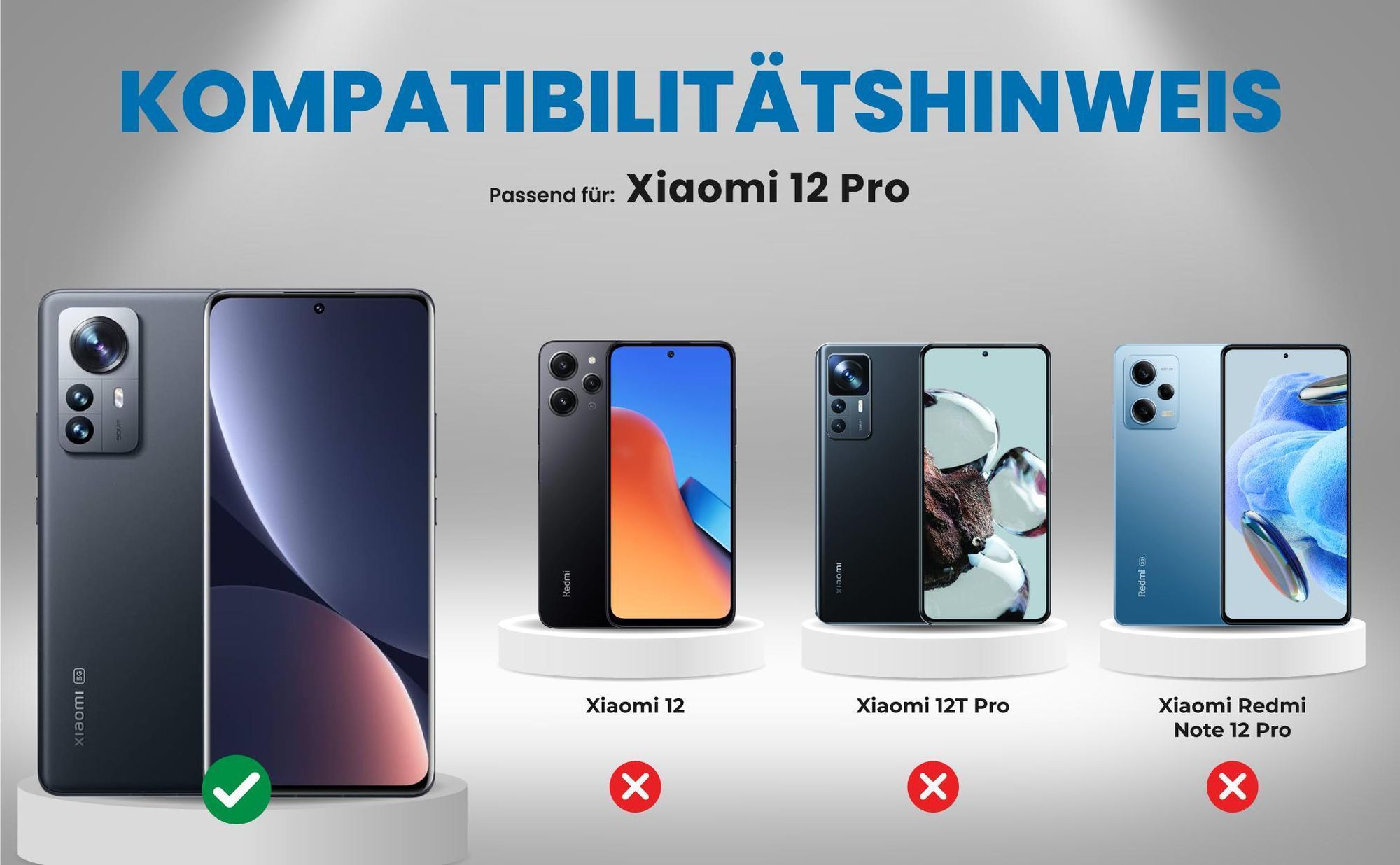 Kompatibilitätshinweise Hülle für Xiaomi 12 Pro