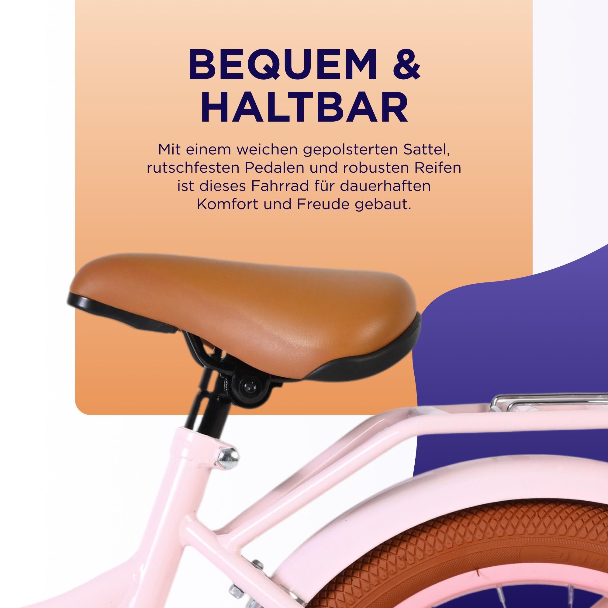 Volare Ashley Kinderfahrrad - Mädchen - 12 Zoll - Rosa