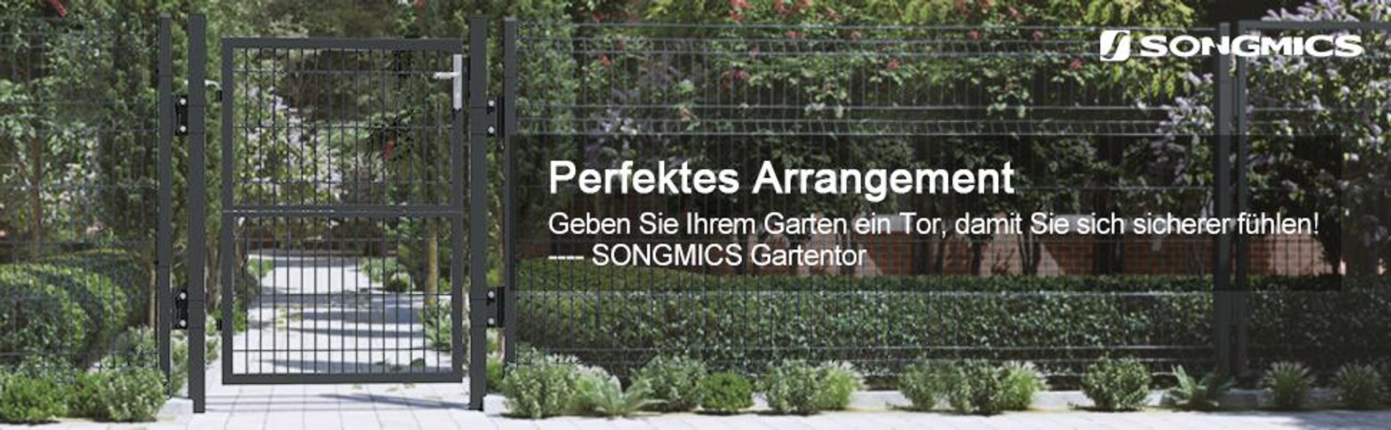 Perfektes Arrangement Geben Sie Threm Garten ein Tor, damit Sie sich sicherer füihlen