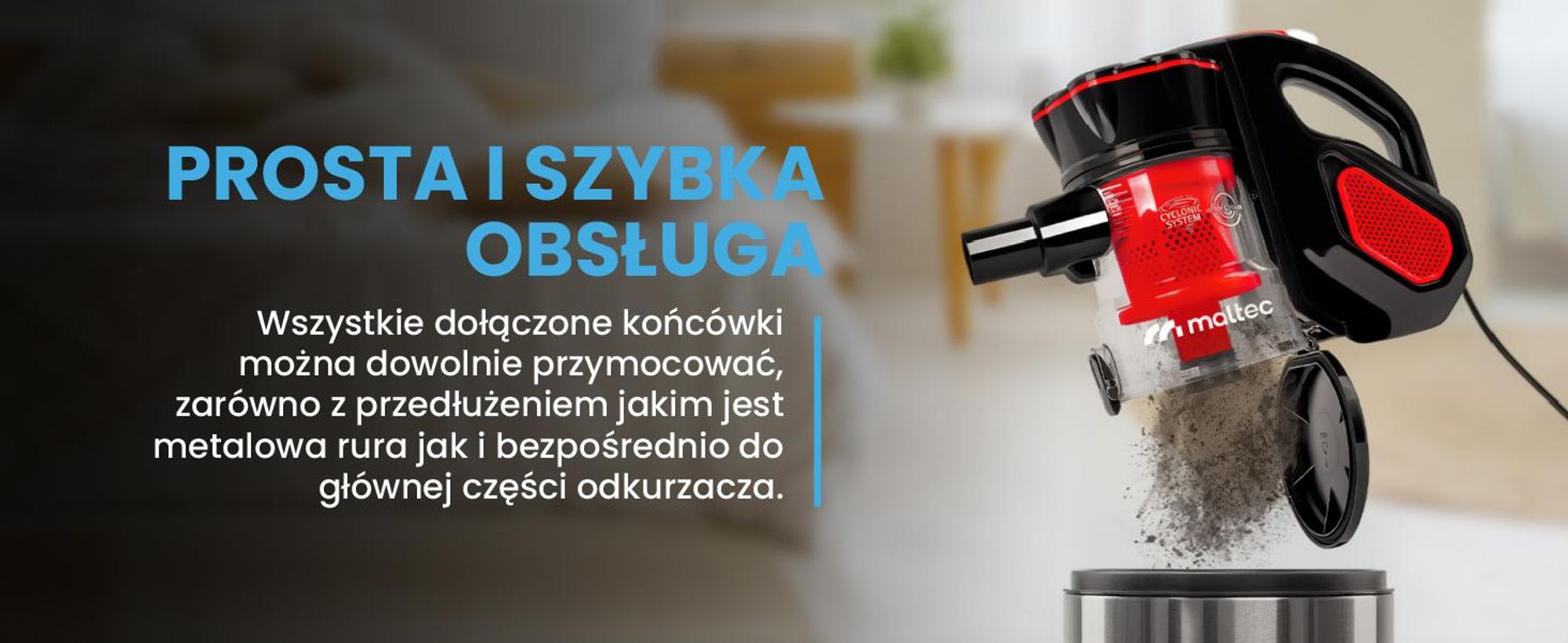 Odkurzacz MalTec VERTICAL TURBO CYCLONE 5w1