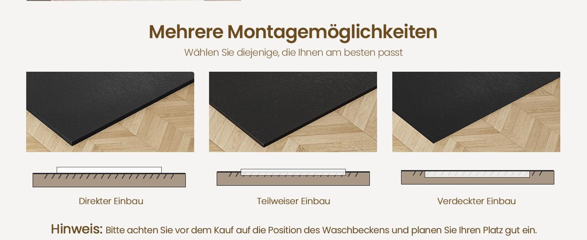 EMKE Duschwanne Flach Quadratisch 90x90cm Duschtasse mit Rutschfeste Struktur in Schwarz Steinoptik