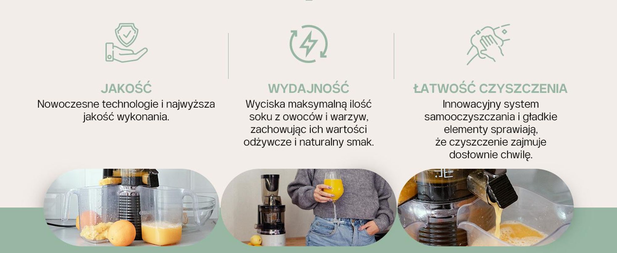 4Swiss BM202 - wolnoobrotowy wyciskarka do soków, biała. Zimnowarząca wyciskarka, idealna do owoców i warzyw, duży otwór wsadowy, wolna od BPA. Cicha, profesjonalna maszyna do smoothie i soków, 200W