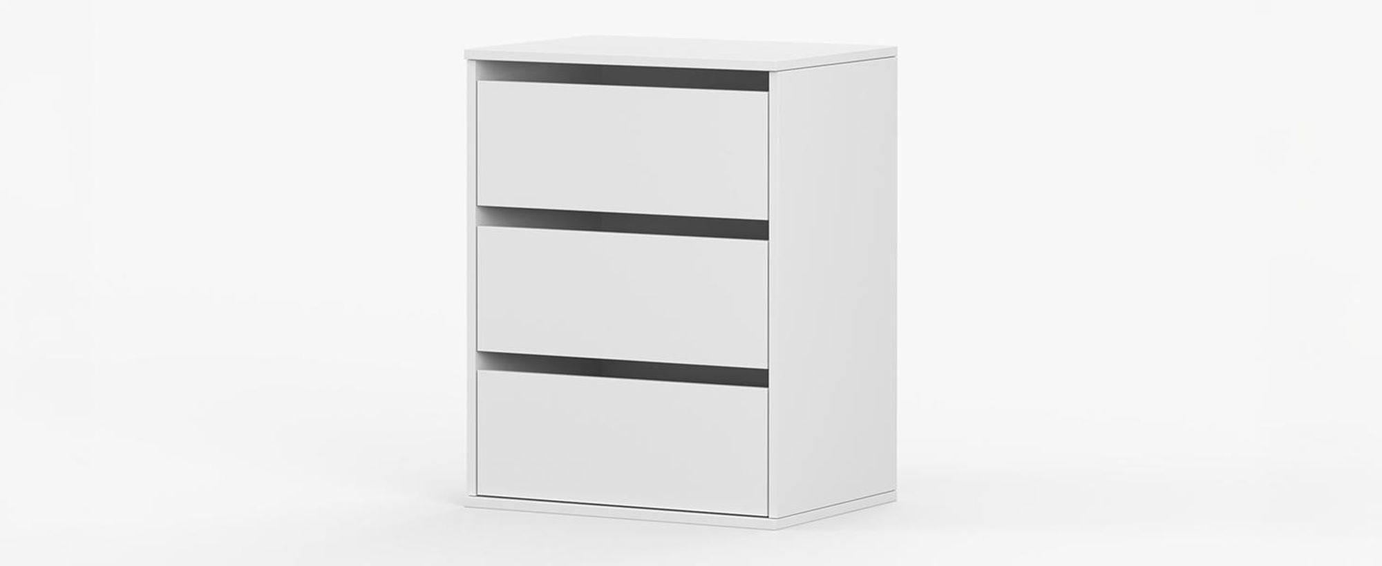 Schubkasteneinsatz Kleiderschrank 55 cm Weiß/Weiß – Schrank Organizer mit Behältern, Aufbewahrungssystem