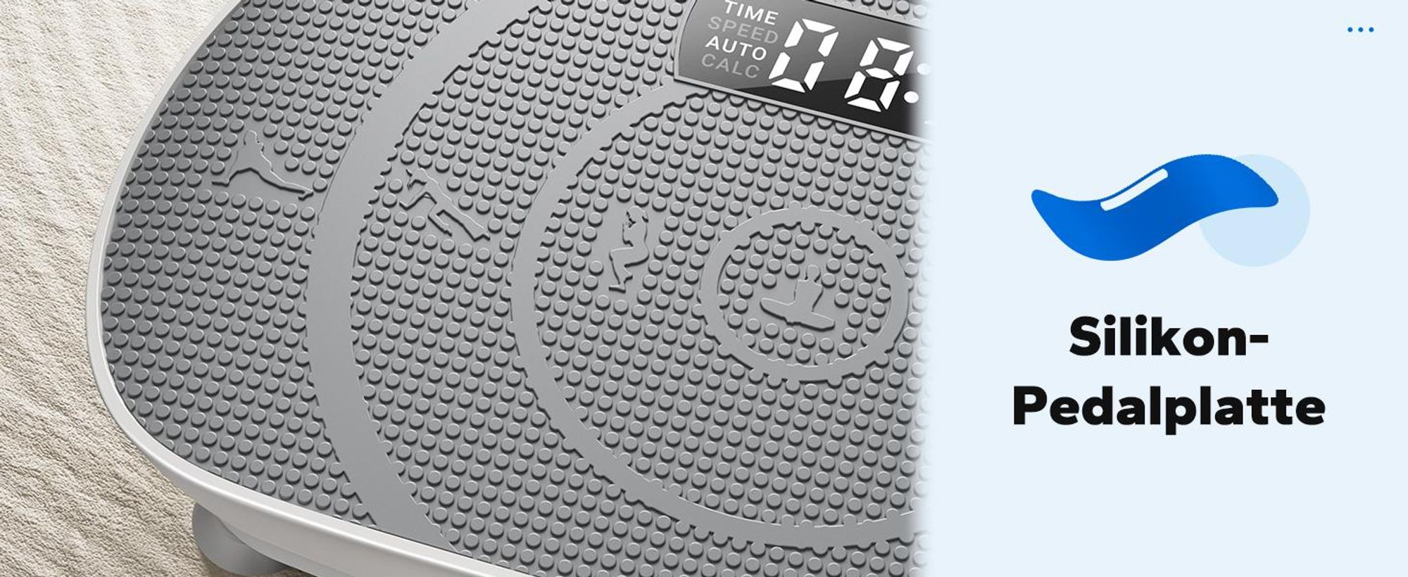 Vibrationsplatte – Mini-Vibrationsplattform mit LED-Display, mit Fernbedienung, für Ganzkörpertraining zu Hause, bis 136 kg