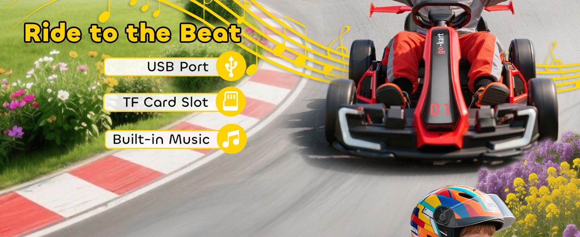 HOMCOM Elektryczny gokart dla dzieci 24 V, 6-12 km/h, tryb driftu, powolny start, 3-stopniowa regulacja siedzenia, wyświetlacz muzyczny, pas bezpieczeństwa, pojazd dla dzieci w wieku 6-12 lat, kolor czerwony
