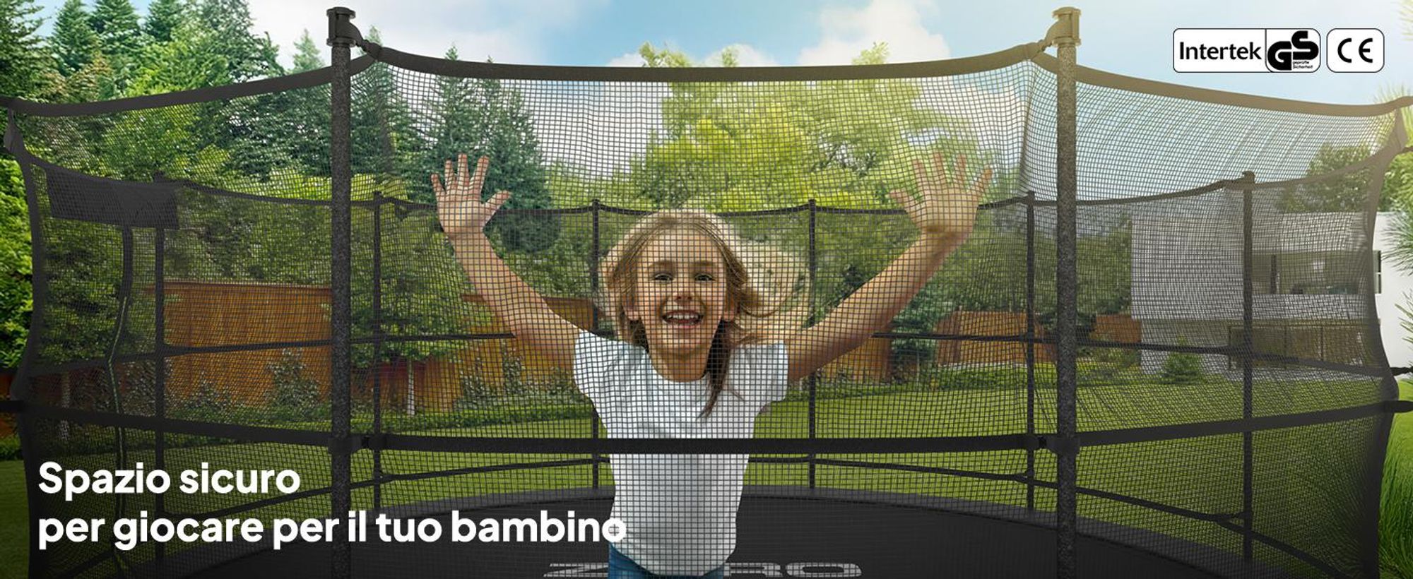 Trampolino ZIPRO Jump Pro IN | 6FT Ø 183 cm | Trampolino da giardino per bambini, set completo con rete interna, copertura perimetrale, per esterni, verde