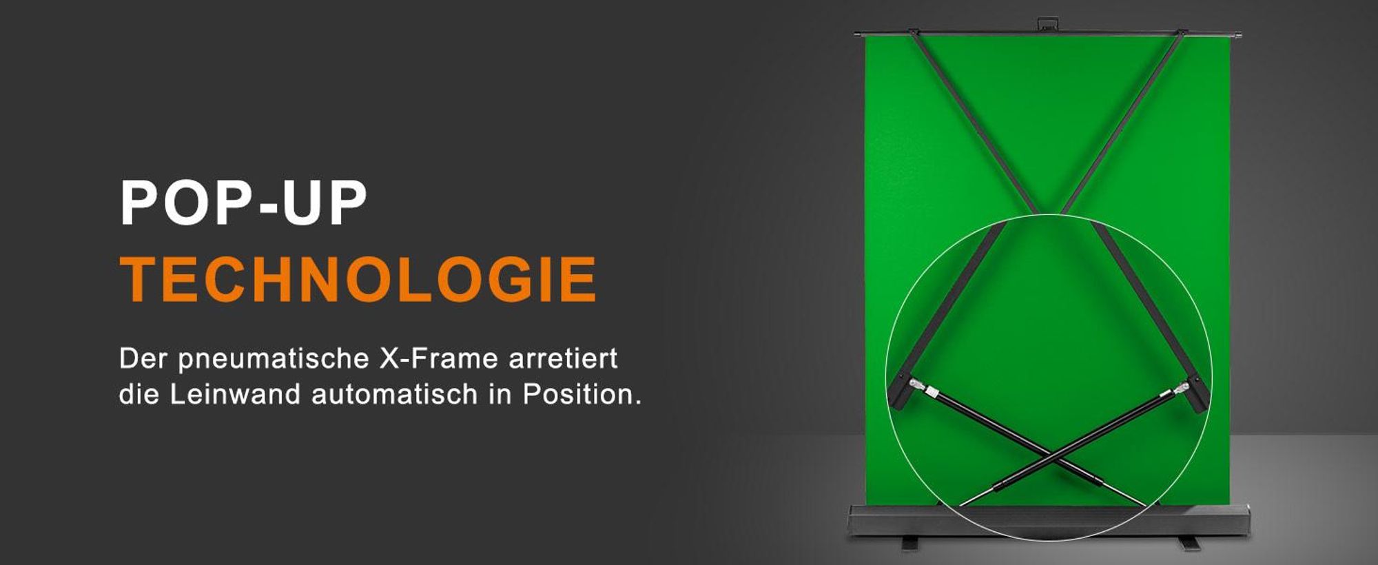 Walimex pro Roll-up Panel Hintergrund grün 210x220 1023209