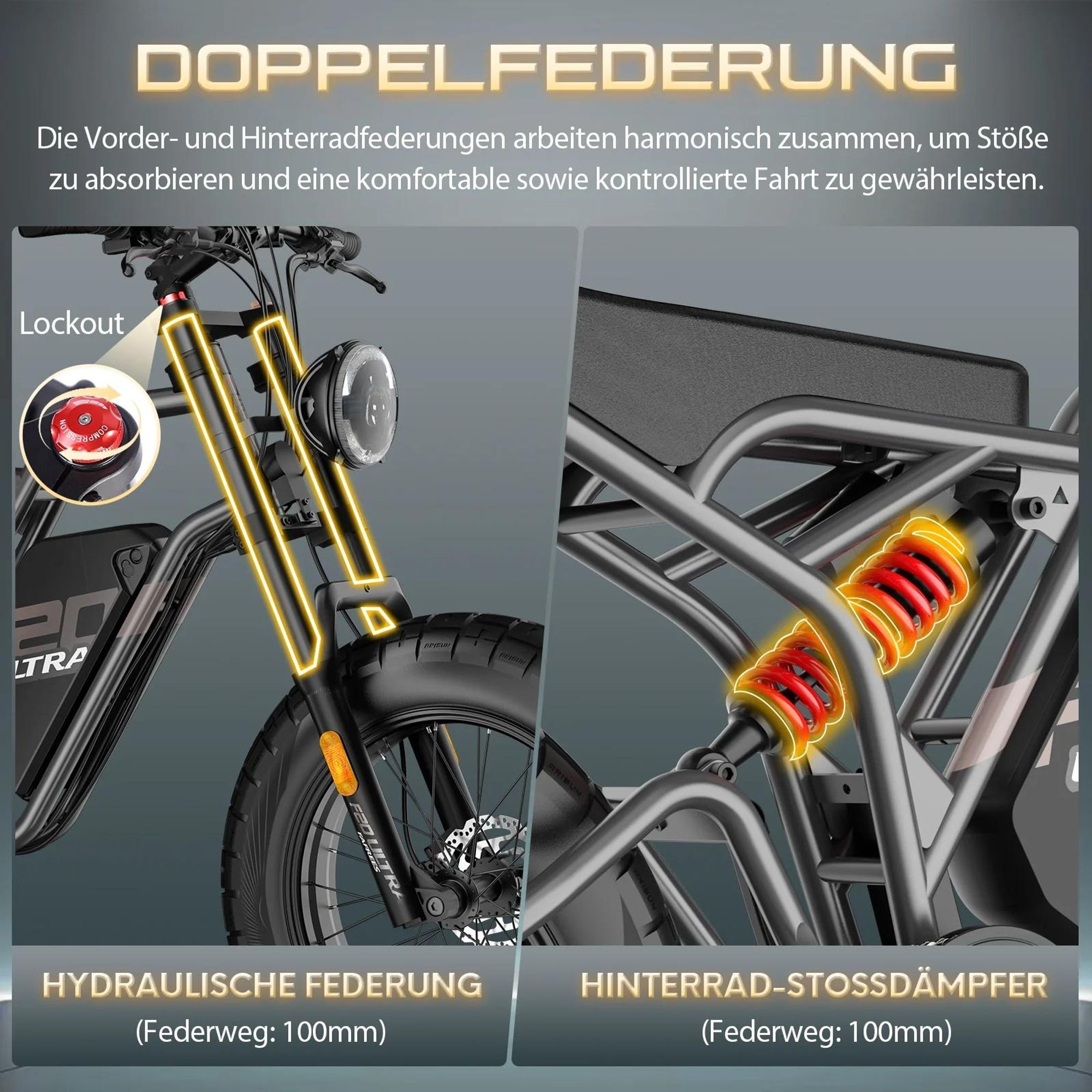 FAFREES F20 Ultra E-Bike (EU Type-Approval L1e-B) - Akku 48V25AH 20-Zoll-Rädern Mechanische Bremsen - Grün