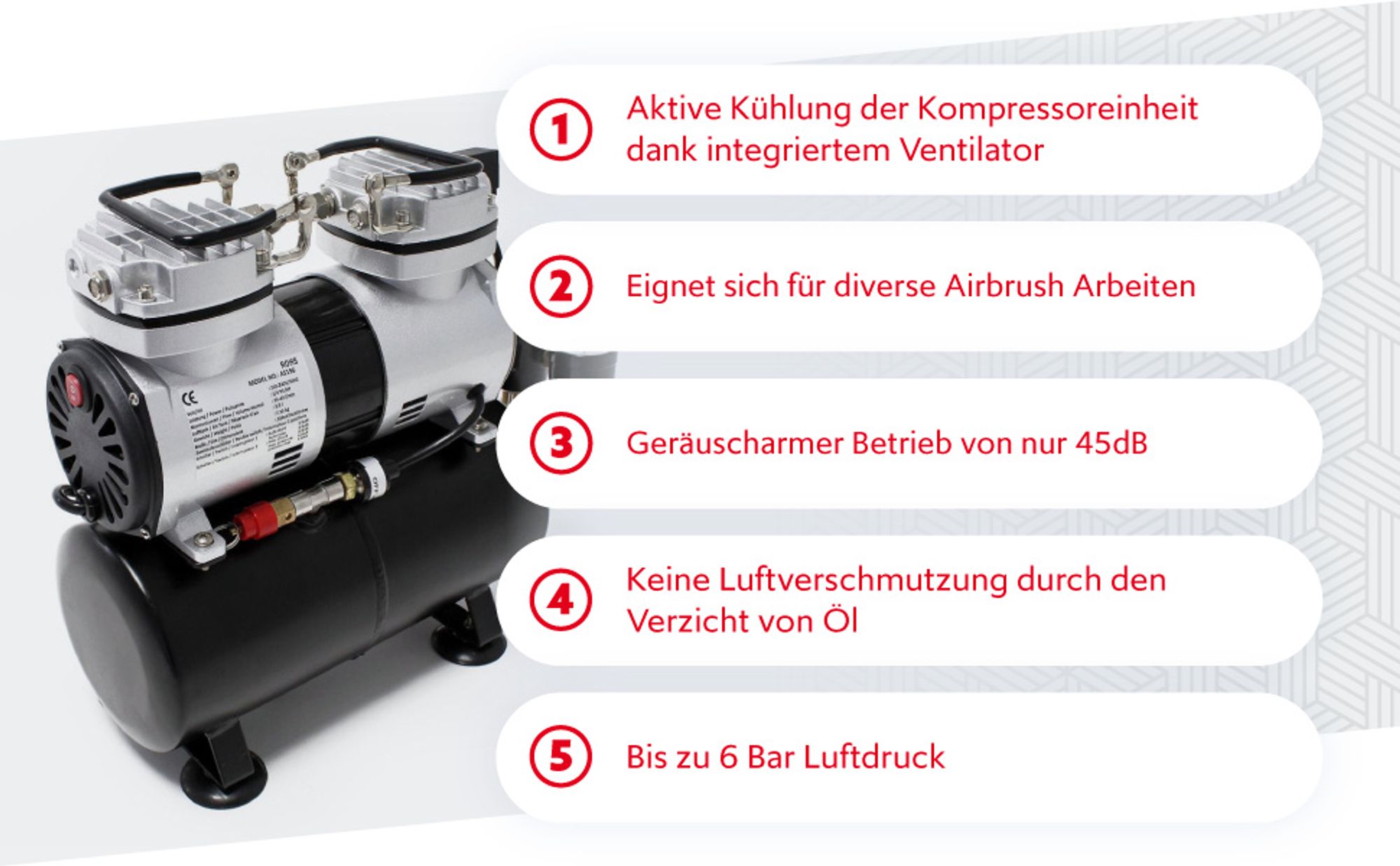 Wiltec 34209, 35 l/min, 6 bar, 190 W, 7 kg