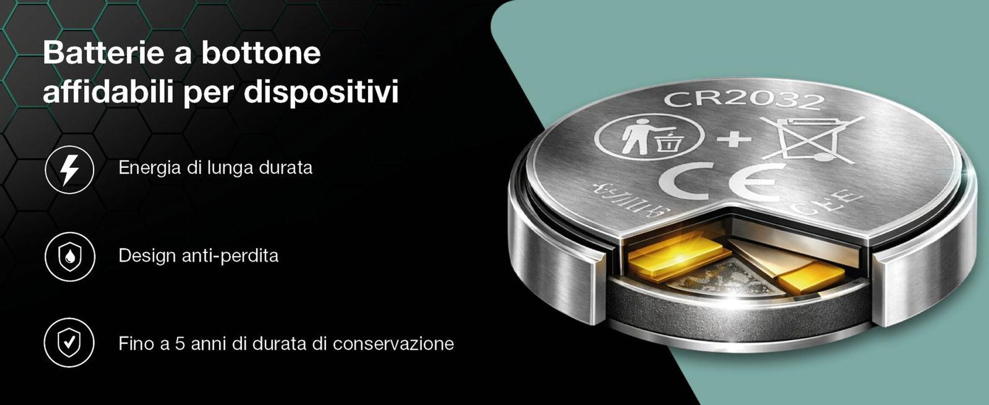 CELLONIC CR1632 Batteria a bottone Lithium compatibile con Chiavi Auto, Dispositivi LED, Ciclocomputer - x6-Pacco batterie