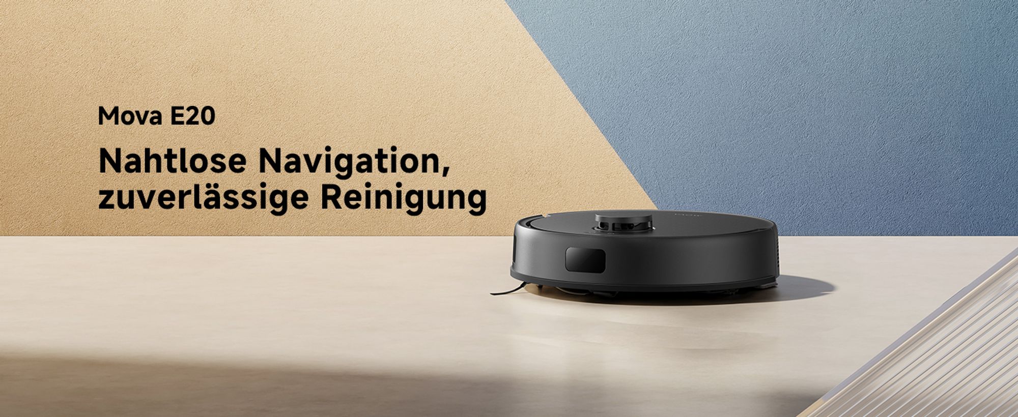 MOVA E20 Saugroboter mit Wischfunktion, LDS-Navigation, 5.000 Pa Saugkraft, 2-in-1 Staubsaugen und Wischen, Kompakte Bauweise