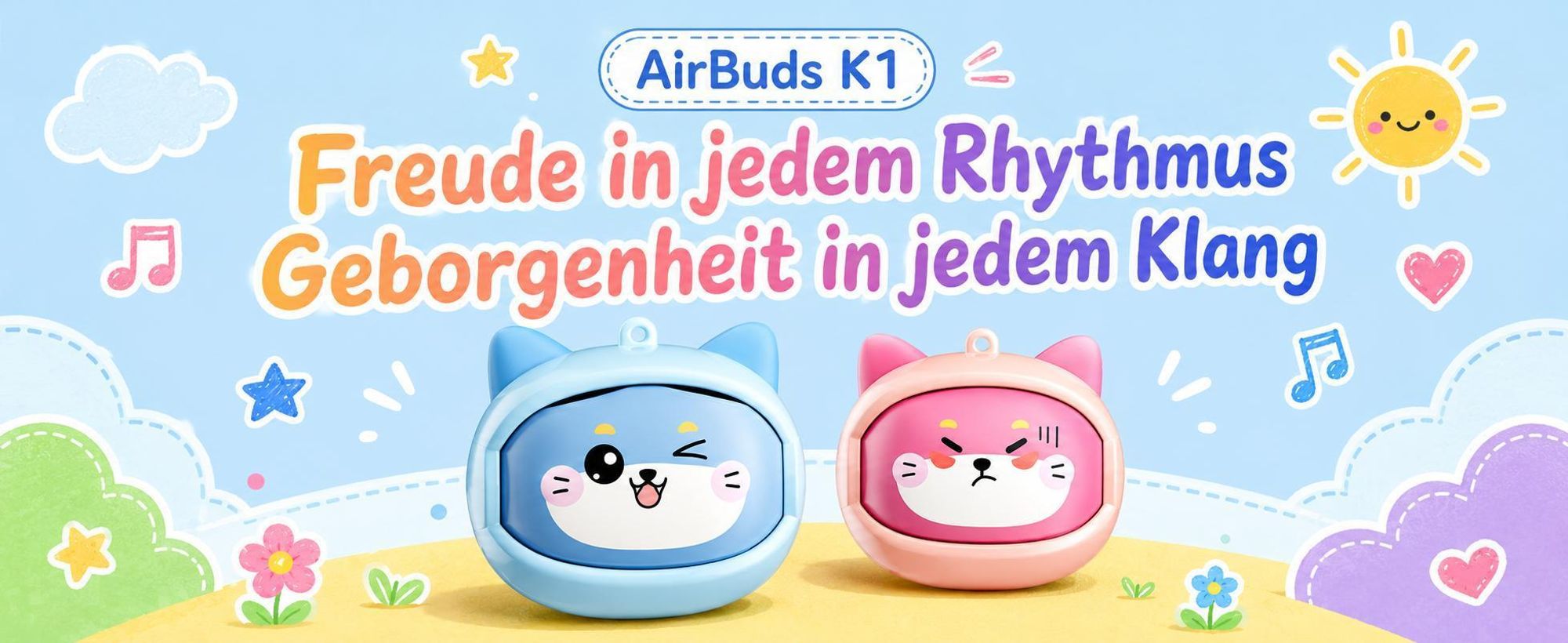 Blackview AirBuds K1 over ear Kinder Kopfhörer, Bluetooth 5.0/6.0, 22 Std. Laufzeit, Gehörschutz, Touch Steuerung, IPX4, fur Schule/Tablet/Handy/PC