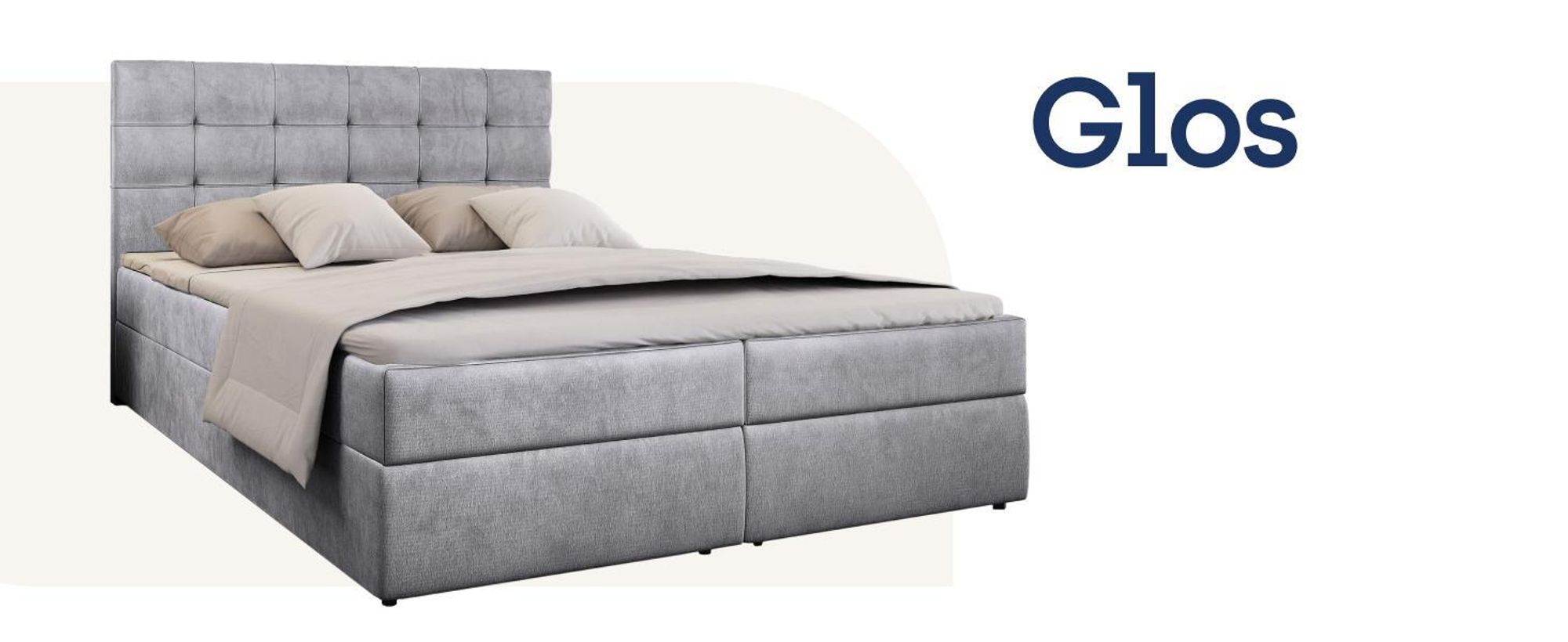 Boxspringbett GLOS mit Bonell Matratze und Topper, Polsterbett mit Bettkästen