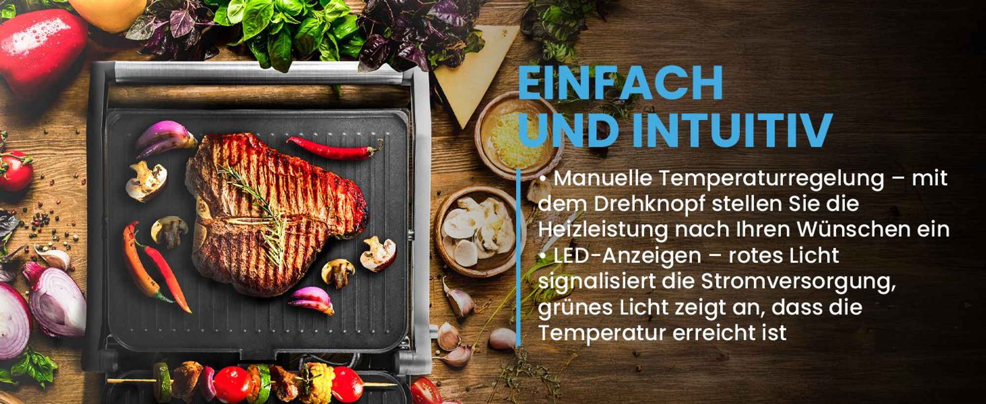 Elektrogrill Sandwichmaker Panini mit Fettauffangschale