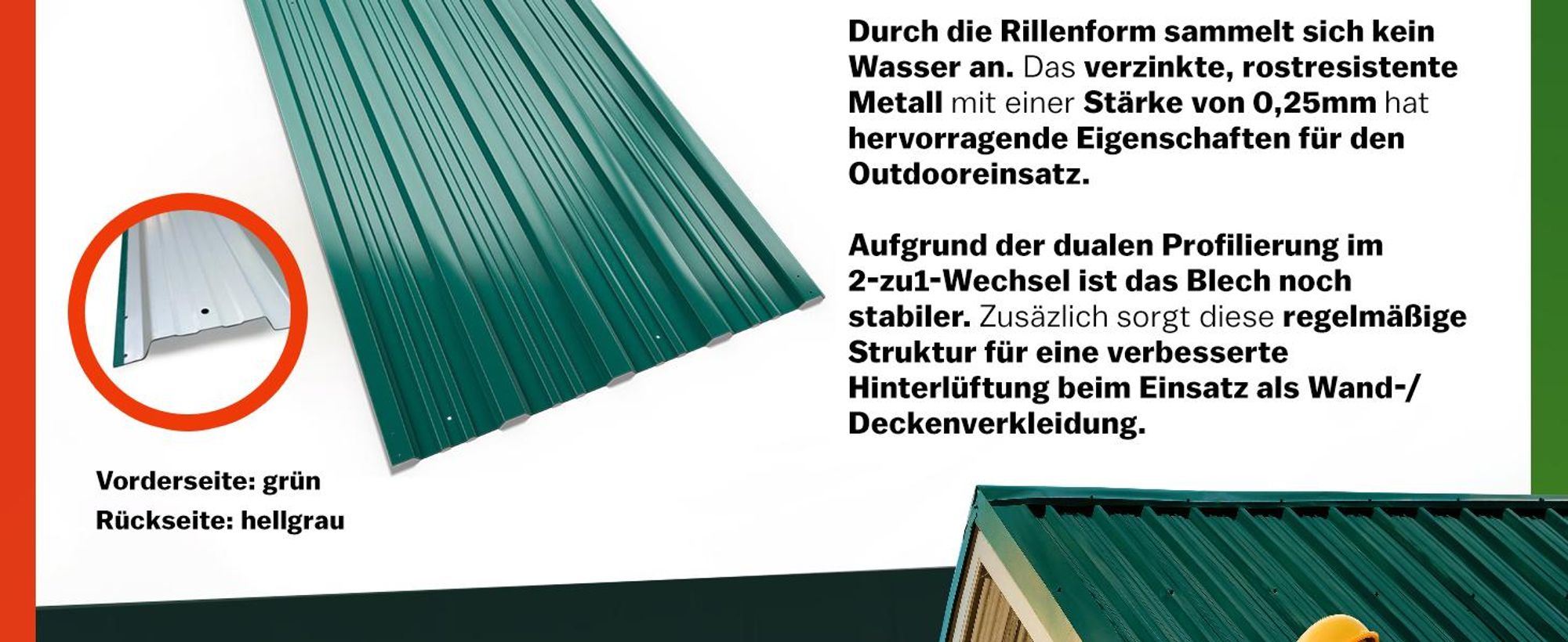 GARDEBRUK® 12x Trapezbech 129x46cm