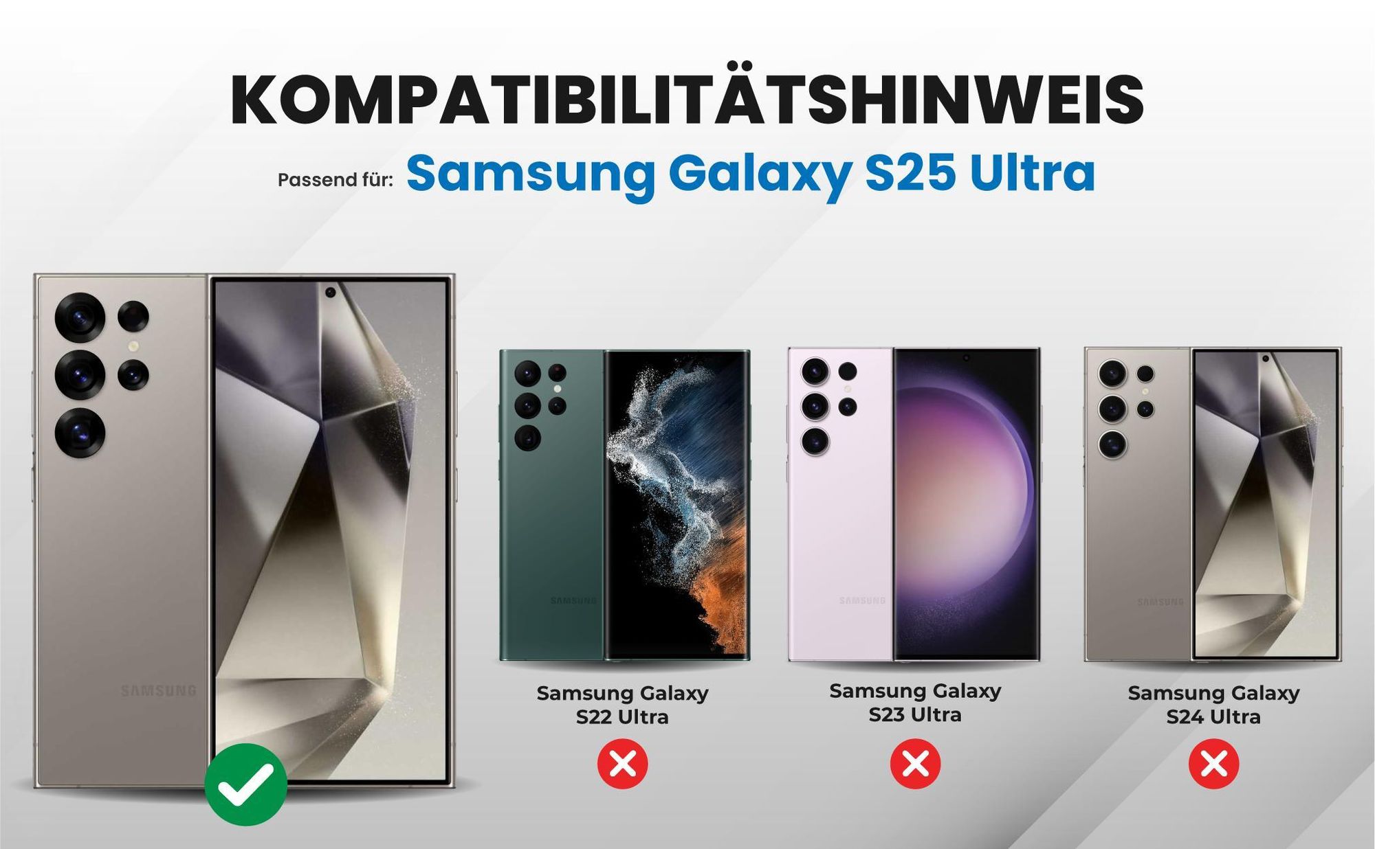 Kompatibilitätshinweise Hülle für Samsung Galaxy S25 Ultra