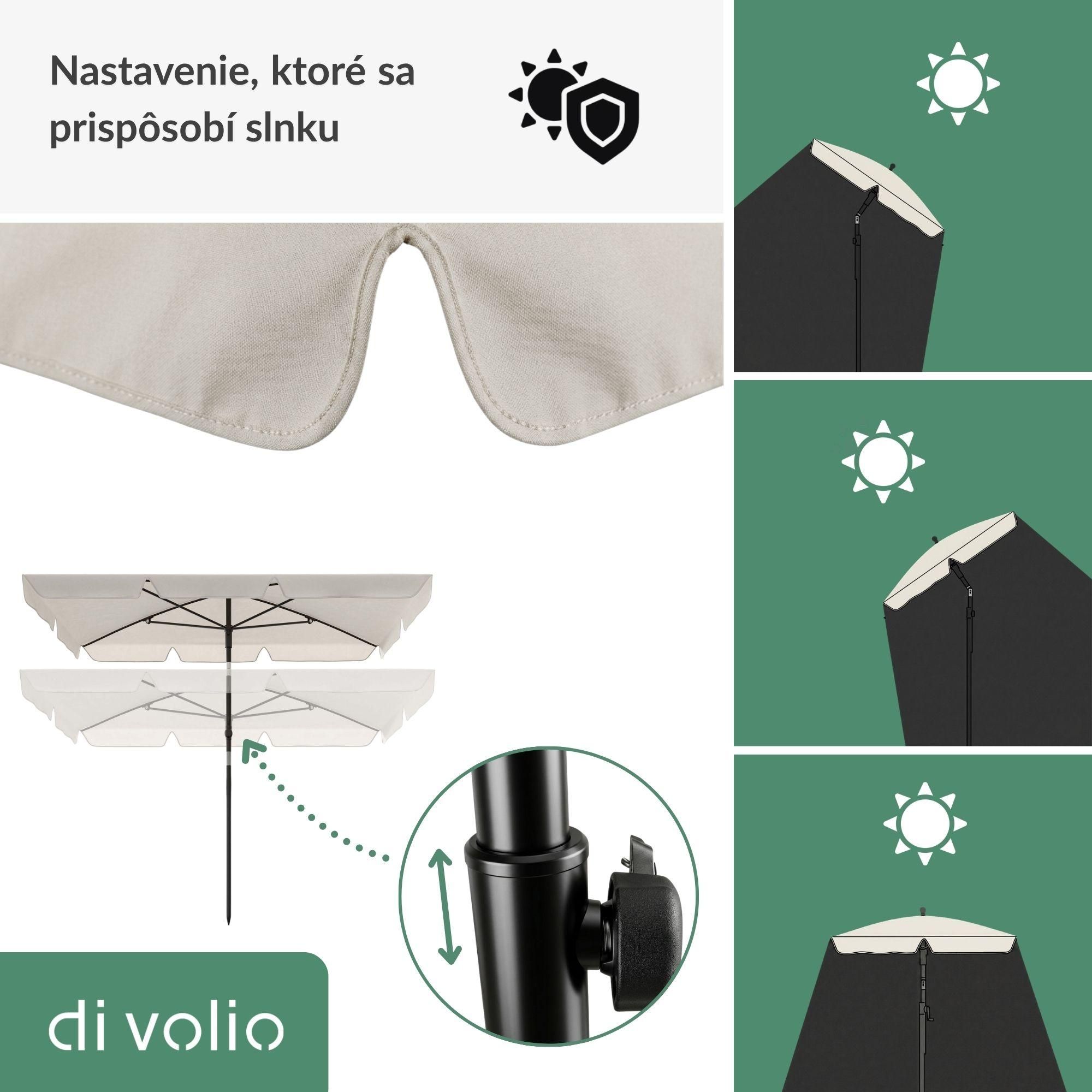 di volio záhradný slnečník Ankona krémový