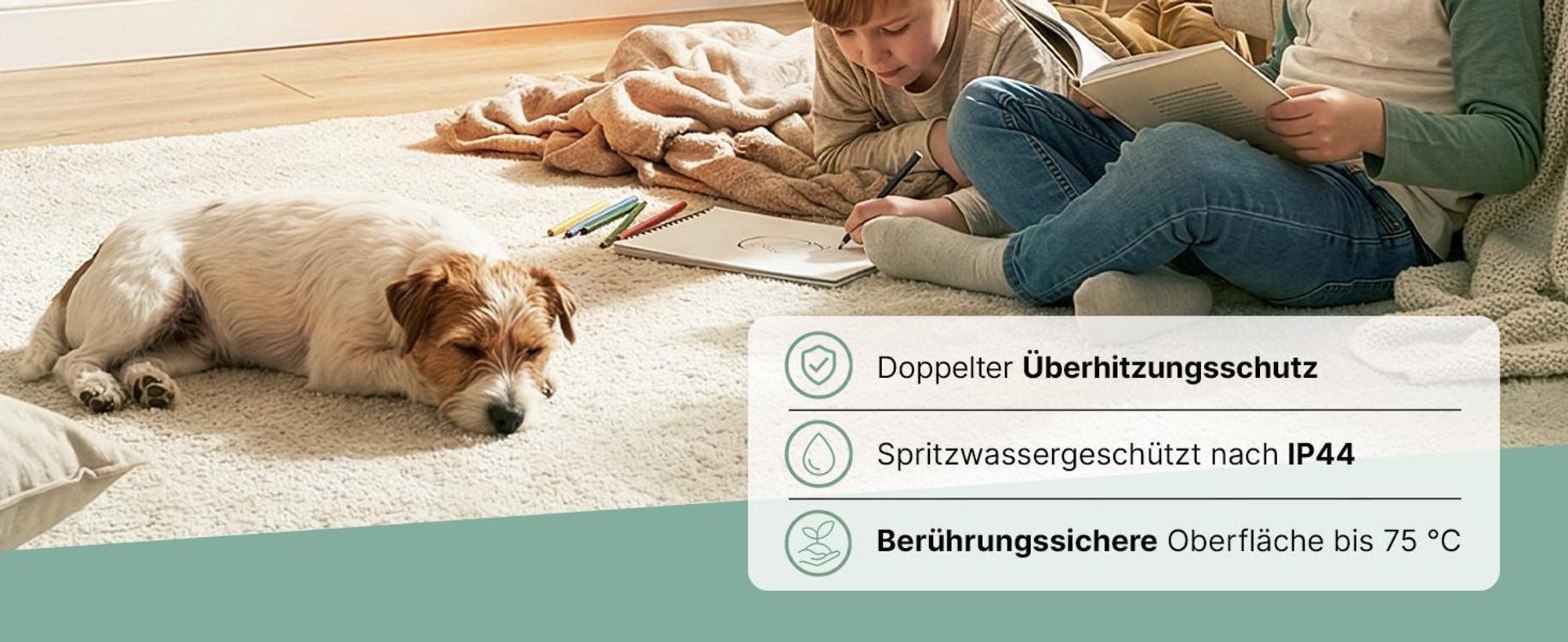 Heidenfeld Anti-Schimmel Heizung | Infrarotheizung - Schimmelentferner - Schimmel Frei - Wandheizung - Badheizung - Schutz ohne Chemie - 2er Set