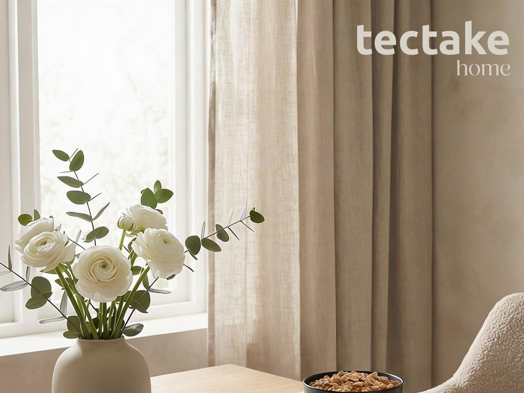 tectake® Tafelservice Una für 6 Personen ineinander stapelbar