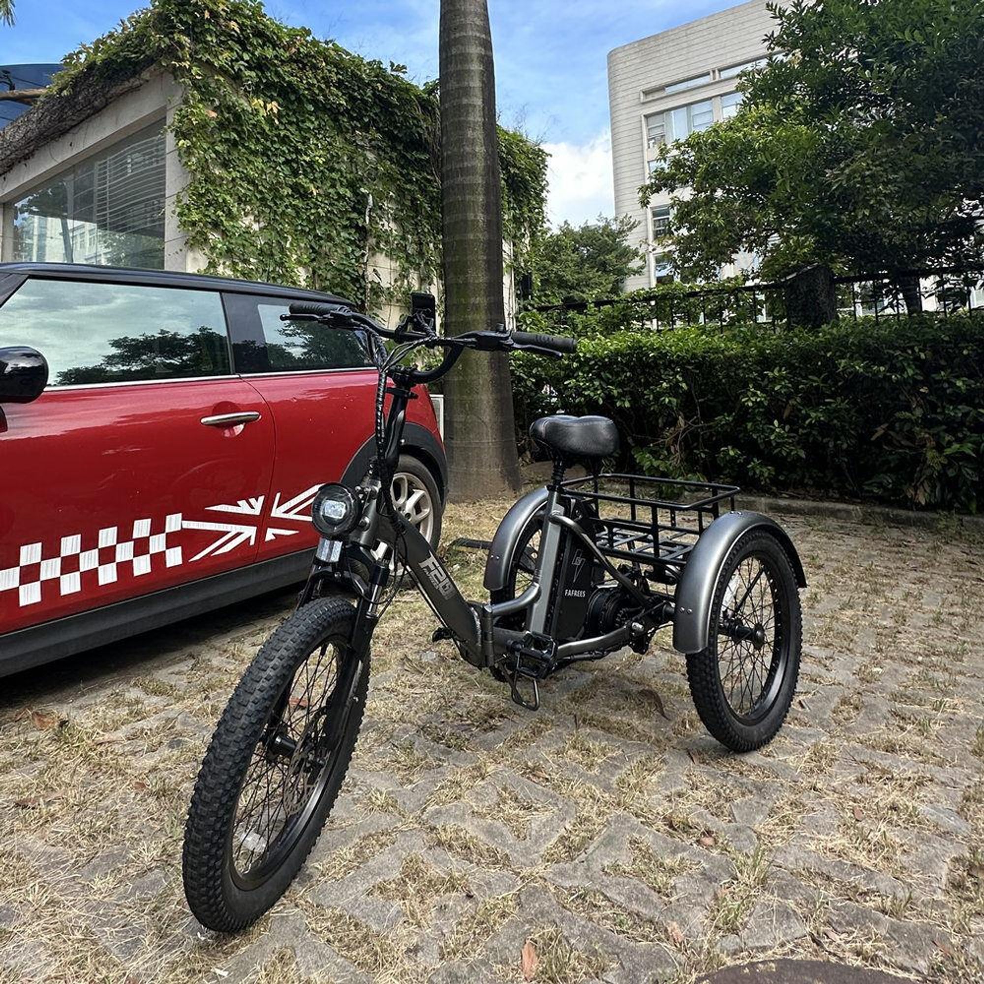 2026 Fat Klapprad E-Bike Lastenfahrrad 20 Zoll 48V 21Ah Akku, Hydraulische Scheibenbremsen Elektrofahrrad, Elektro Lastenfahrrad 180kg, E Bike Dreirad