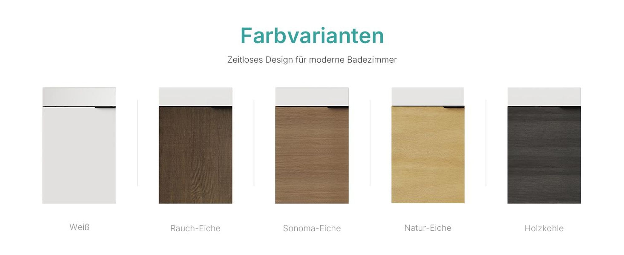 EMKE Waschbeckenunterschrank mit waschbecken 417×240×646 mm inkl. Armatur, Badmöbelset Waschtischunterschrank verstellbarer Einlegeboden Eiche Natur