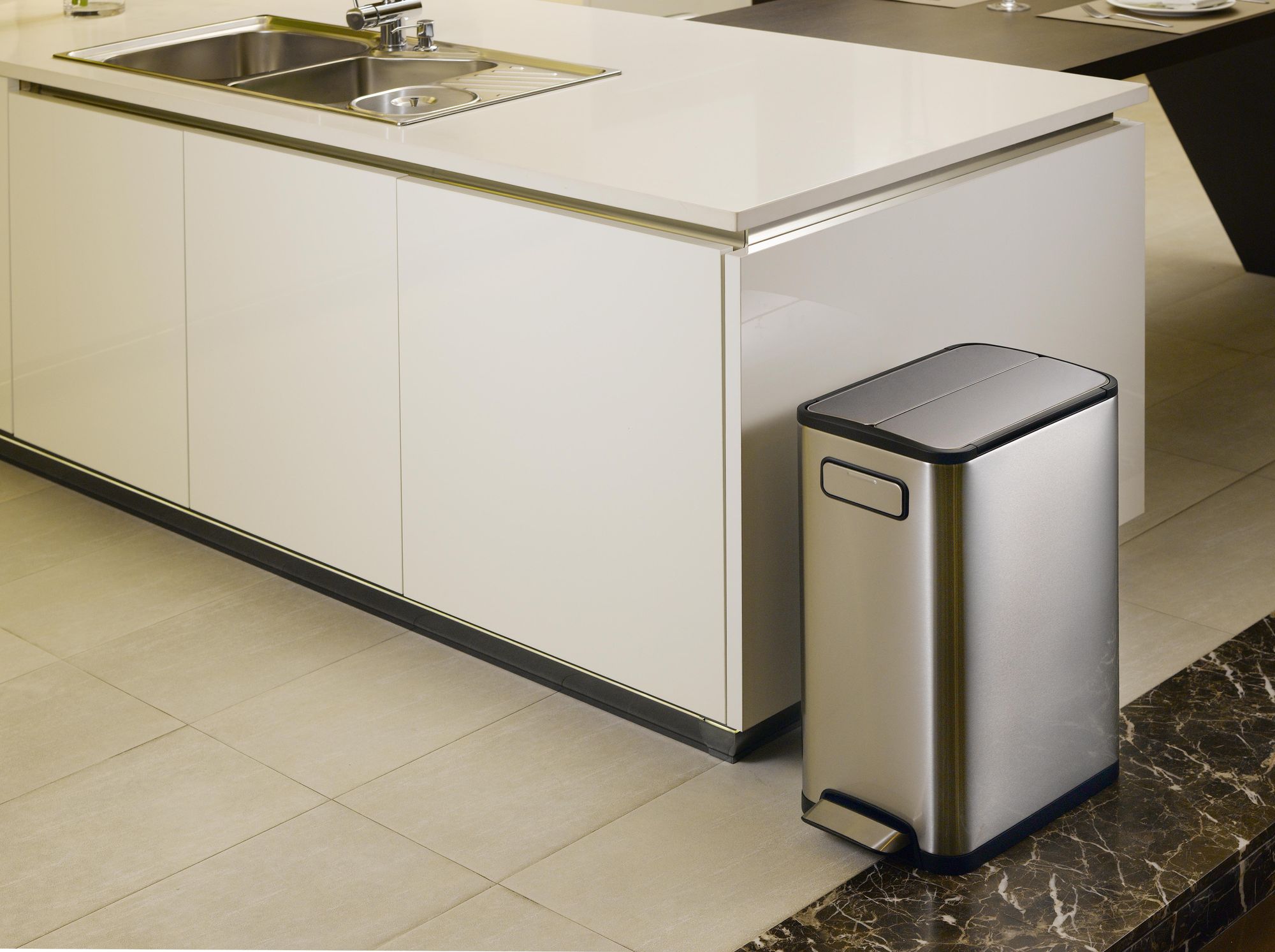 EKO - Ecofly pedaalemmer, 30 liter - RVS - Mat roestvrij staal