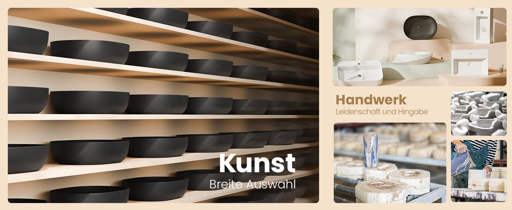 EMKE Keramik Waschtisch–Ovales Aufsatzwaschbecken Mattschwarz ohne Armaturbohrung 60 x 41,5 x 13,5 cm