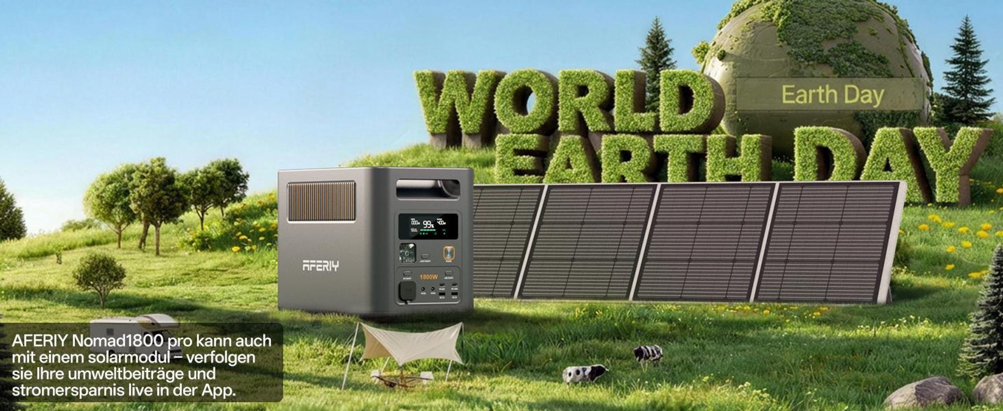 AFERIY Nomad1800 Pro Kit Solare 1024Wh Espandibile Pannello 400W
