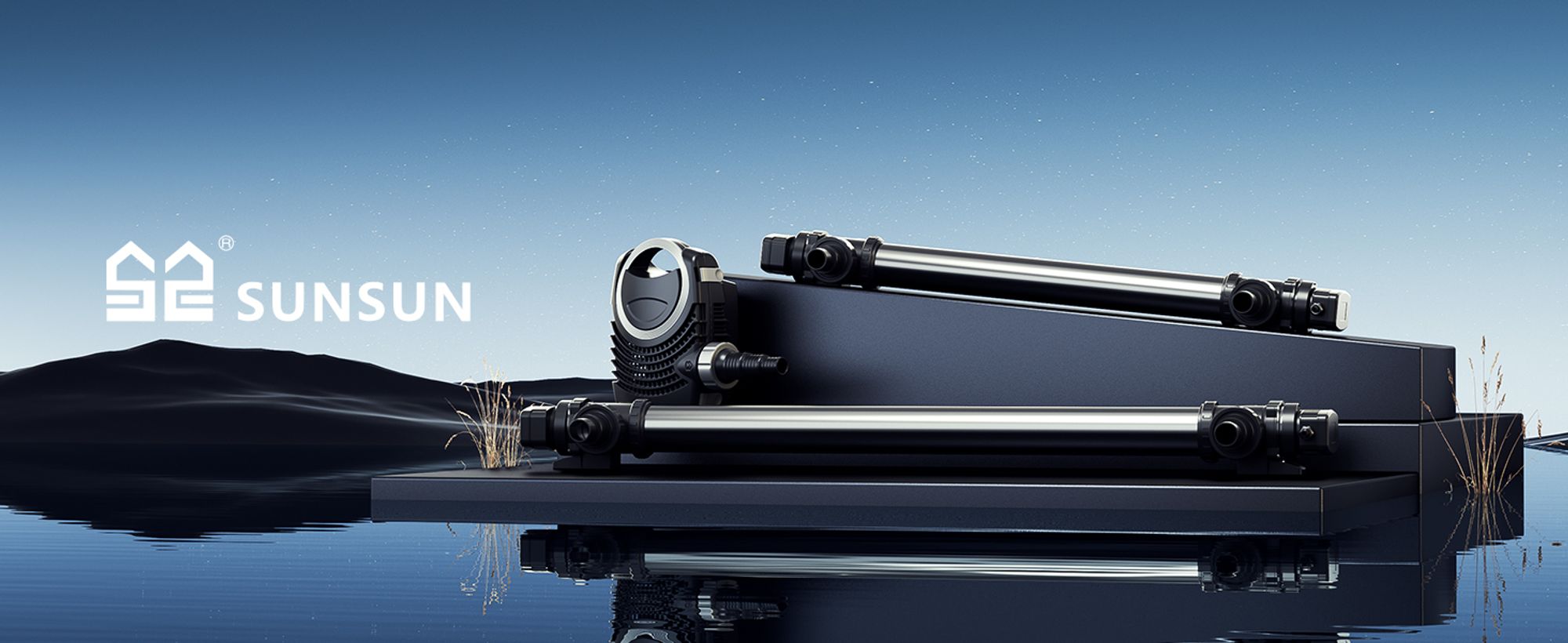 SunSun CUV-772 Teichklärer 8000 l/h / 72 W UVC, Vorklärgerät für Teichfilter & Teichpumpe, Wasserklärer mit UV-Lampe, Lichtfilter zur Algenbekämpfung