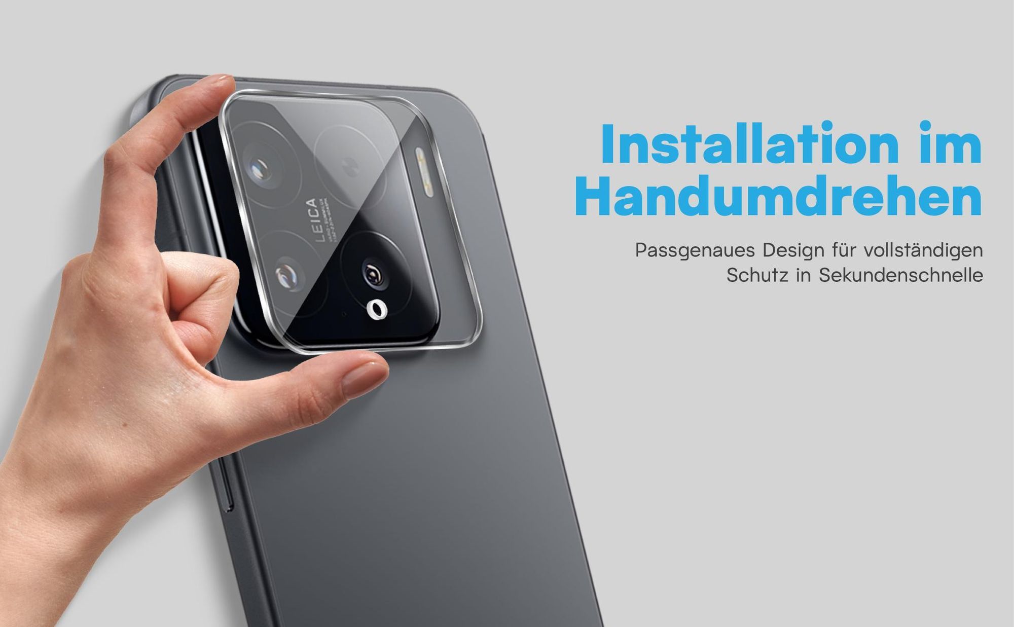 2x Kameraschutz aus 9H Glas für Xiaomi 15 in passgenauem Design
