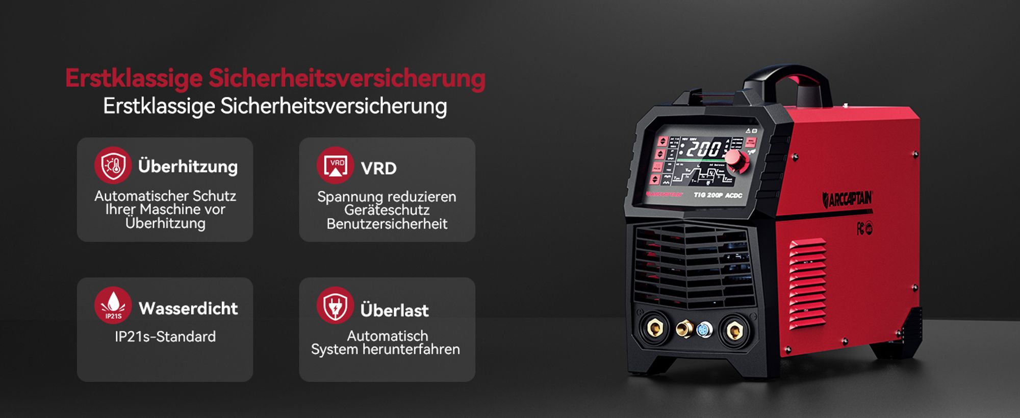 ARCCAPTAIN,ARCCAPTAIN Schweißgerät,WIG Schweißgerät,MIG Schweißgerät,Schweißgeräte