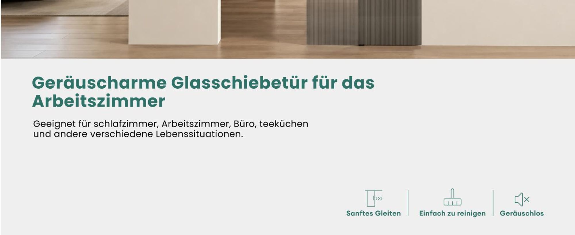 Mai & Mai Glasschiebetür komplettset softclose Zimmertür Matt Schwarz, BxH: 90x205cm 8mm ESG-Sicherheitsglas, Schiebetür Glas gebürstet Muranino-001