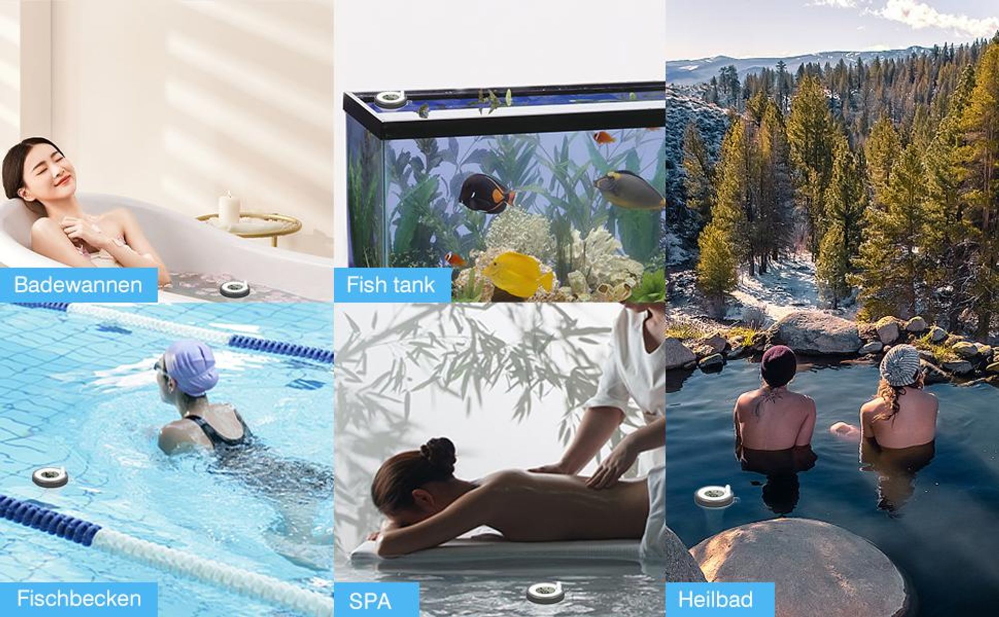 Poolthermometer, Schwimmendes Pool Thermometer, schwimmende, Funk-Empfänger, LCD, IP67 wasserdicht, mit Indoor-Temperatur Luftfeuchtigkeit Monitor
