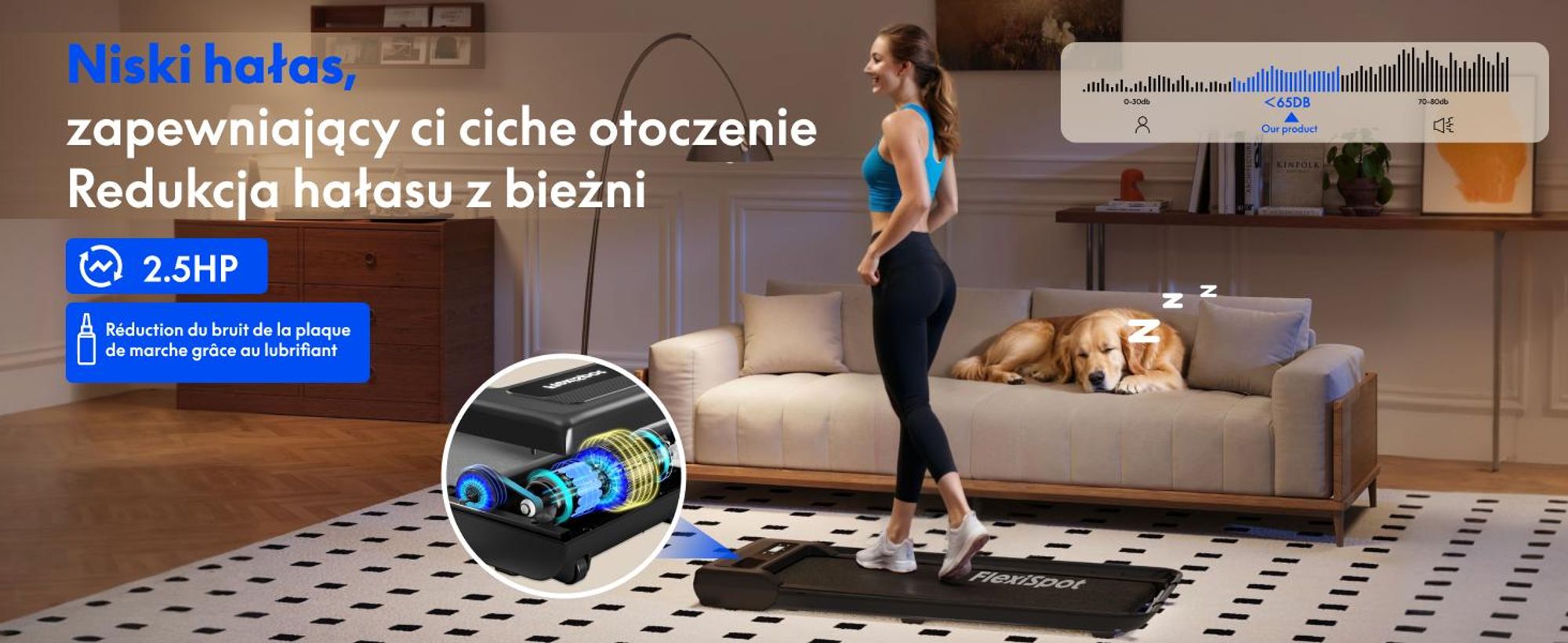Bieżnia FLEXISPOT, maty do chodzenia 3 w 1, prędkość 1–12 km/h, obciążenie do 140 kg, z funkcją aplikacji, wyświetlaczem LED, pilotem zdalnego sterowania, smarami do użytku domowego i biurowego, kolor czarny