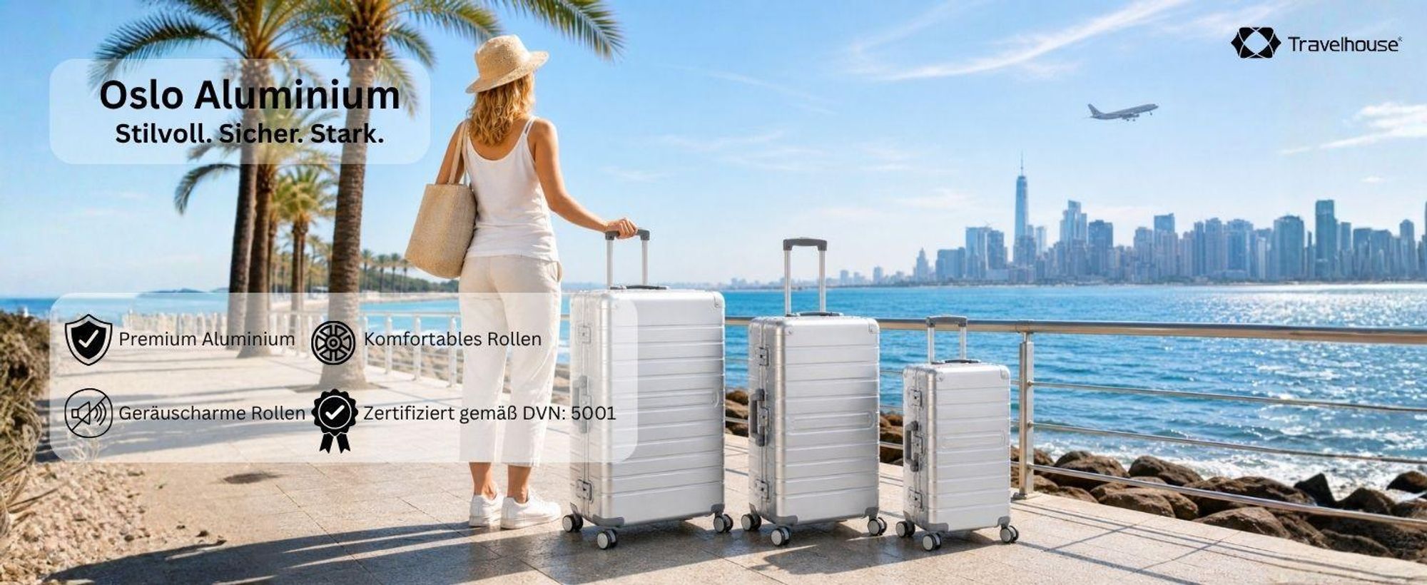 Premium Aluminium Handgepäck Koffer ohne Reißverschluss für sichere Flugreisen