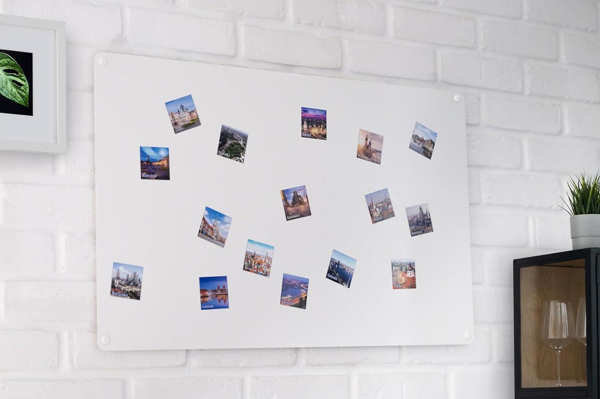 STALFORM Magnettafel Weiß 80x50 cm – Magnetische Pinnwand aus Edelstahl für Büro Küche Kinderzimmer – Wandtafel Memo Board