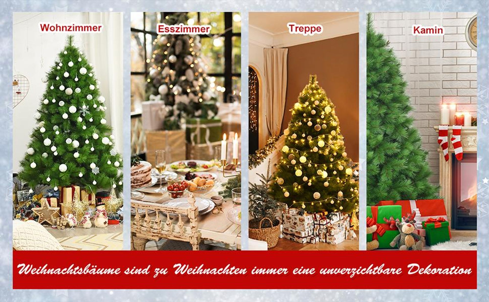 COSTWAY 180cm Künstlicher Weihnachtsbaum, Tannenbaum mit Metallständer, Kunstbaum Weihnachten Klappsystem, Christbaum PVC Nadeln, Grün