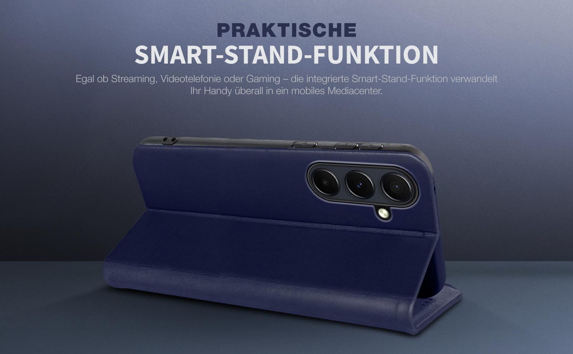 Fliphülle aus Leder für das Samsung Galaxy A55 5G mit Smartstand Funktion