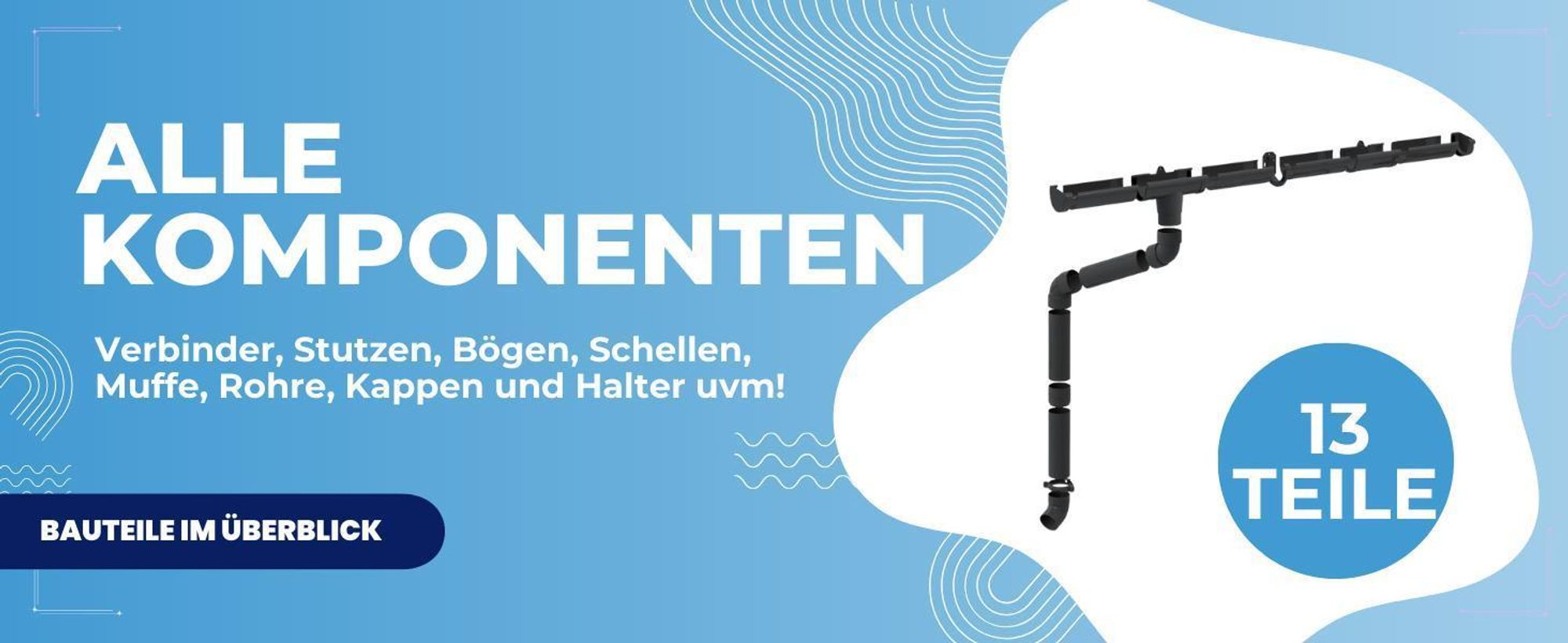 RAINWAY S Regenrinnen Komplettset (1 Dachseite) - PVC-U Kunststoff in 4 Farben, für Dachflächen < 100m² empfohlen (Set min. 6 Meter, braun) Regenrinnen PVC Plastik