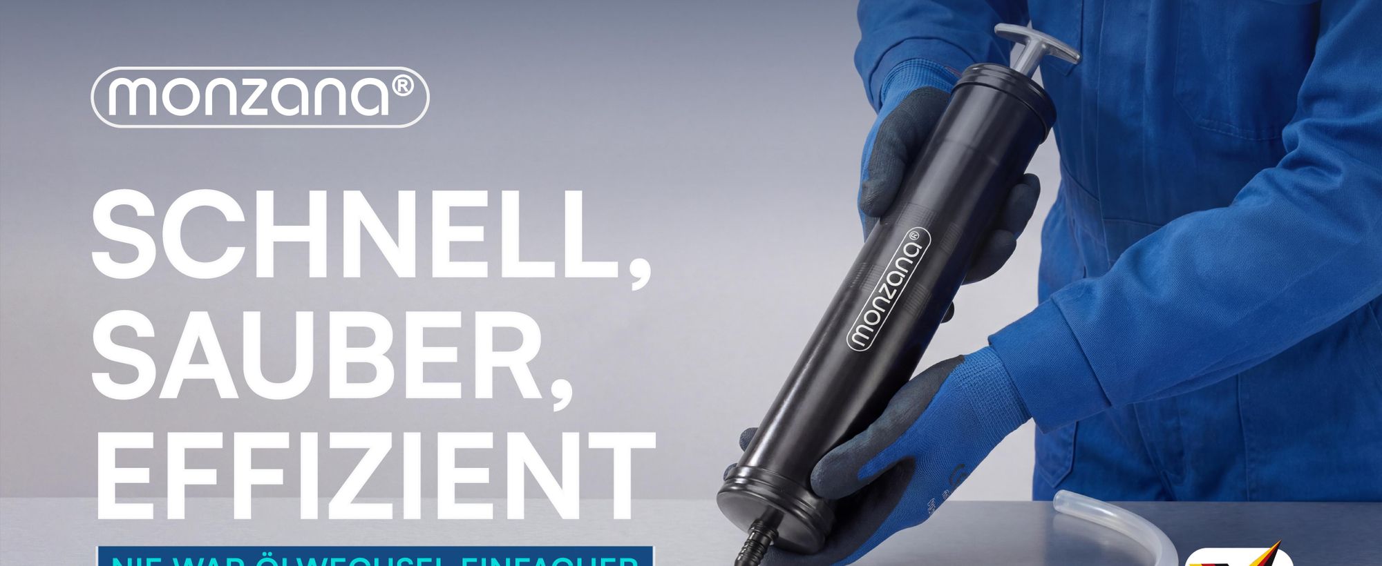 MONZANA Ölabsaugpumpe 500 ml Metall Handpumpe T-Griff Öl Spritze