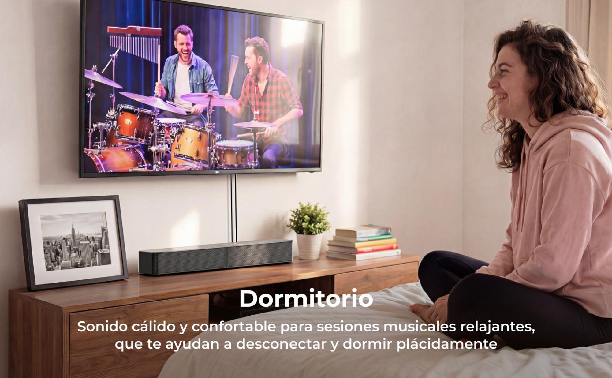 Barra de sonido ULTIMEA de 2.1 canales con subwoofer inalámbrico, 240 W de potencia máxima, tecnología VoiceMX y BassMX, control mediante aplicación, HDMI, Bluetooth® 6.0, modelo Poseidon R3T