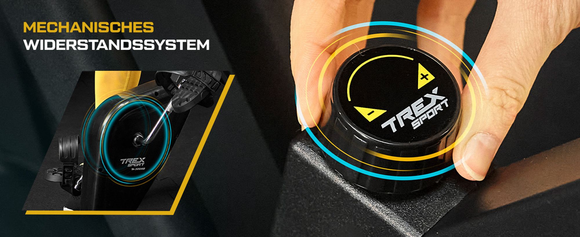 TREX SPORT Heimtrainer Fahrrad klappbar TX-320XB FLIX | Fitnessbike Pulssensoren, 5 Sitzhöhen, 100 kg belastbar, kompakt