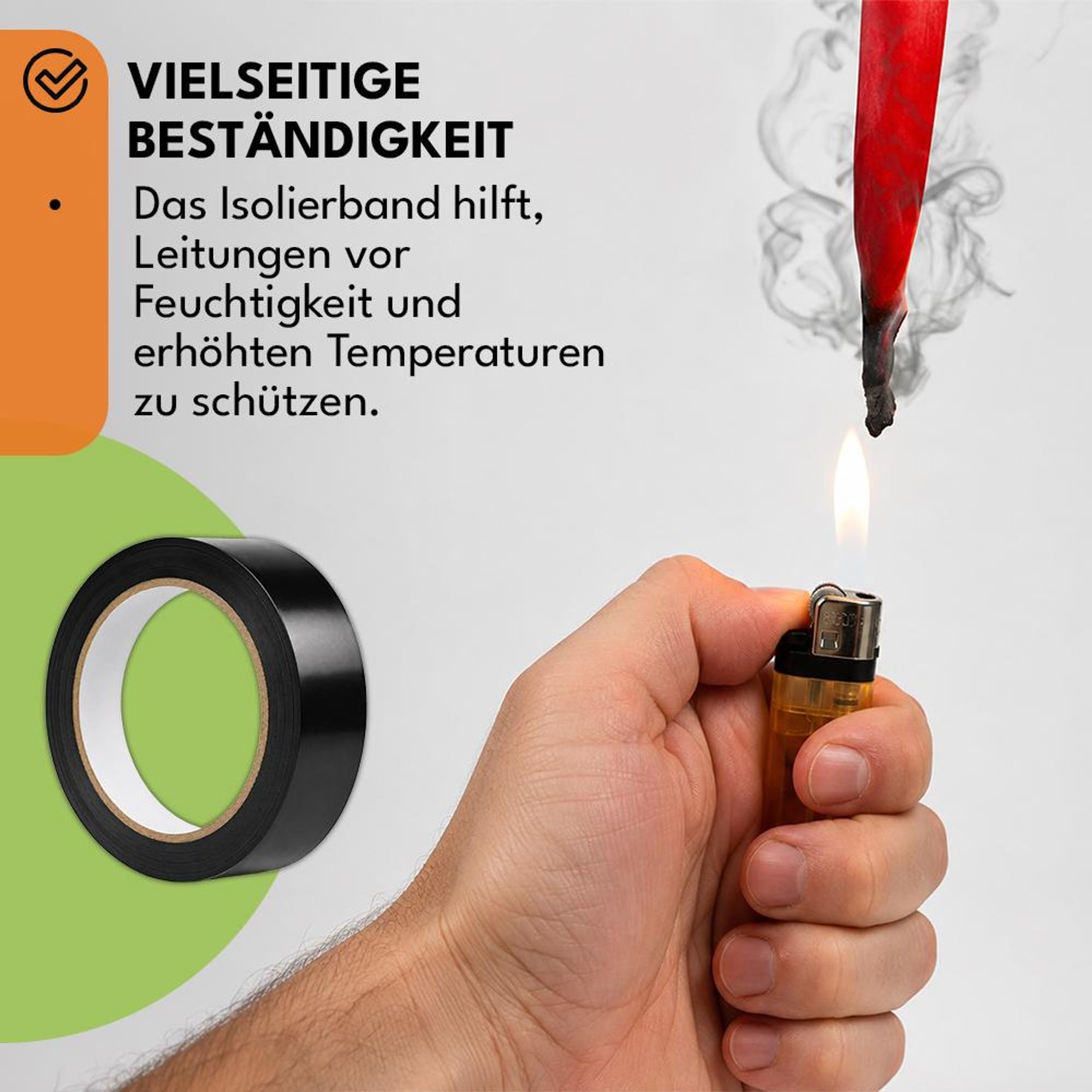KRUMAD Isolierband Set 10 Rollen, Klebeband PVC, Isolier Tape, Reparaturband, für Haushalt, Werkstatt und geeignete Elektroarbeiten