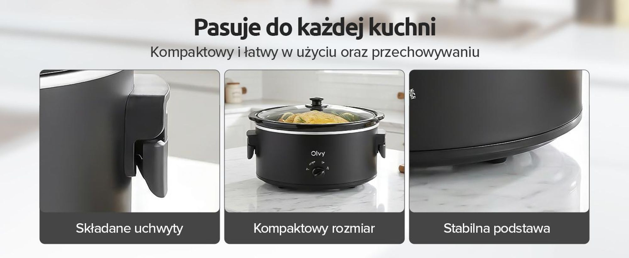 Wolnowar Olvy 6 l – ceramiczny wkład – w zestawie książka kucharska – funkcja utrzymywania ciepła