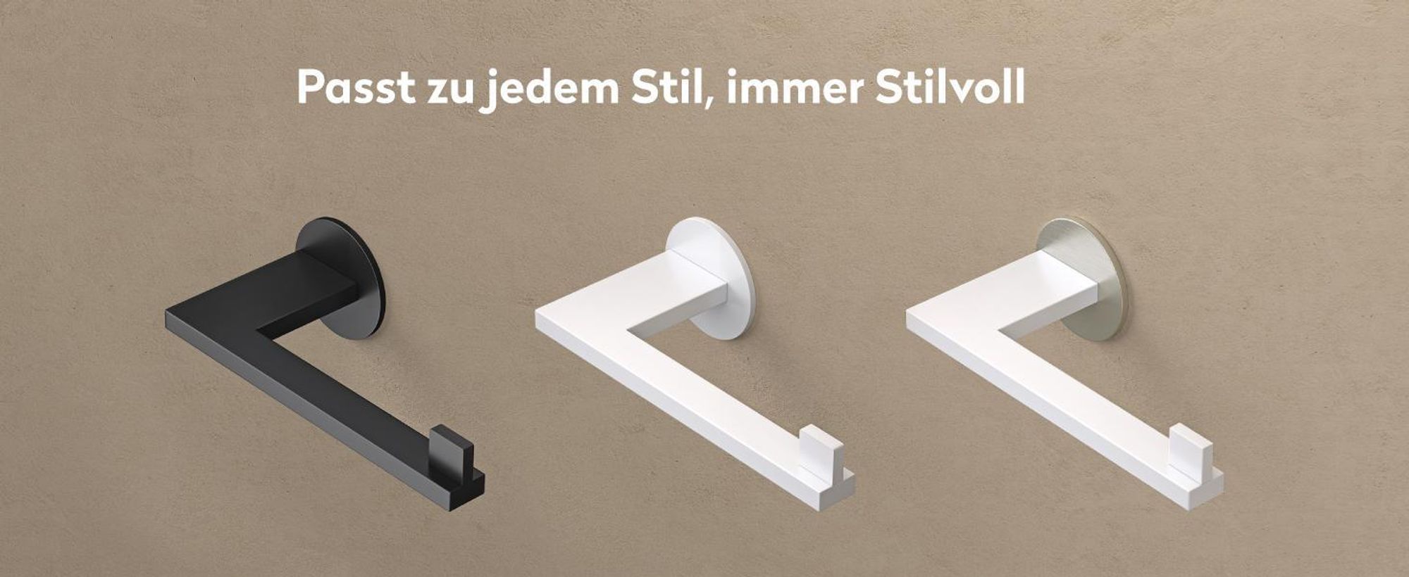 doporro Toilettenpapierhalter selbstklebend, Klopapierhalter aus Edelstahl ohne Bohren, Klorollenhalter für Badezimmer, Matt Weiß Lino-04