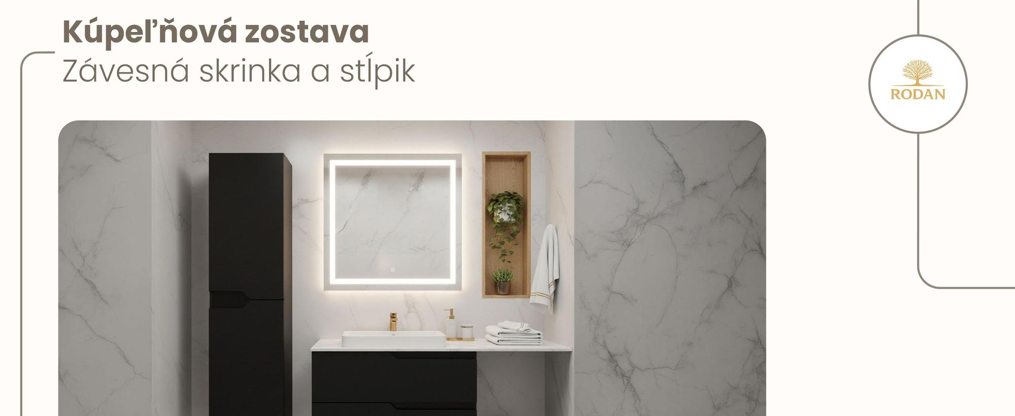 RODAN, moderná skrinka pod umývadlo, skrinka do kúpeľne, kúpeľňový nábytok, kúpeľňová skrinka
